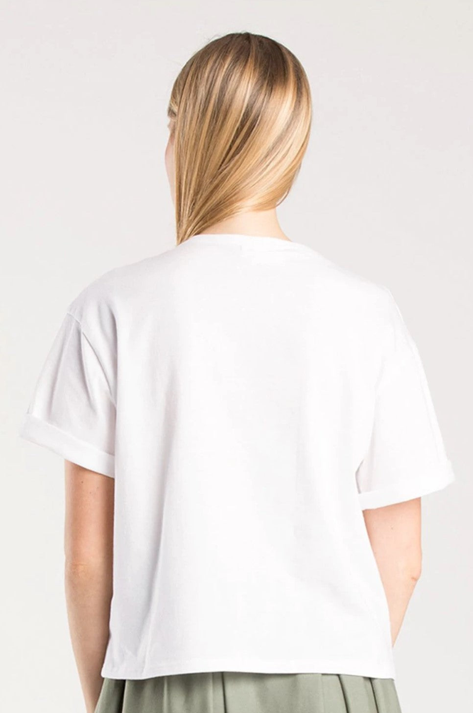 Cropped T-Shirt Vayana weiß