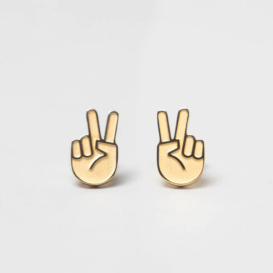 Ohrstecker Peace Gold