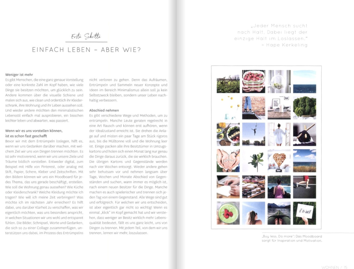 Buch Einfach leben