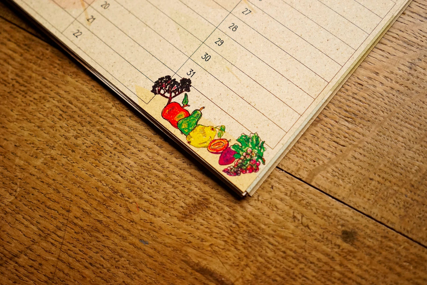 Saisonkalender aus Graspapier